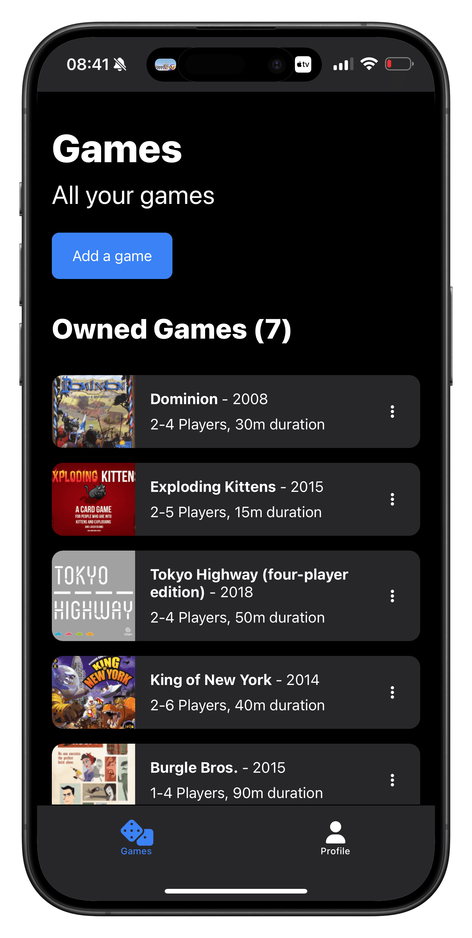 app screen